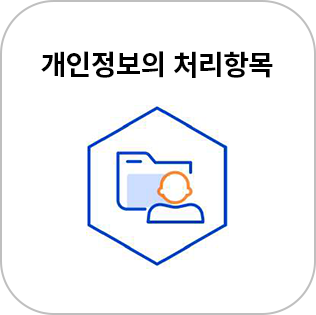 개인정보의 처리 항목
